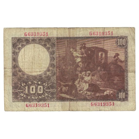 Banknote, Spain, 100 Pesetas, 1948-05-02, KM:137a, VF(20-25)