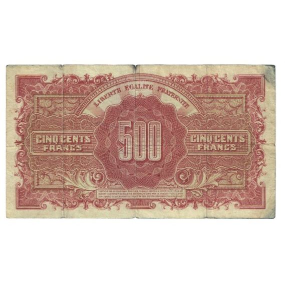 Francia, 500 Francs, MB, Fayette:VF11.02, KM:106