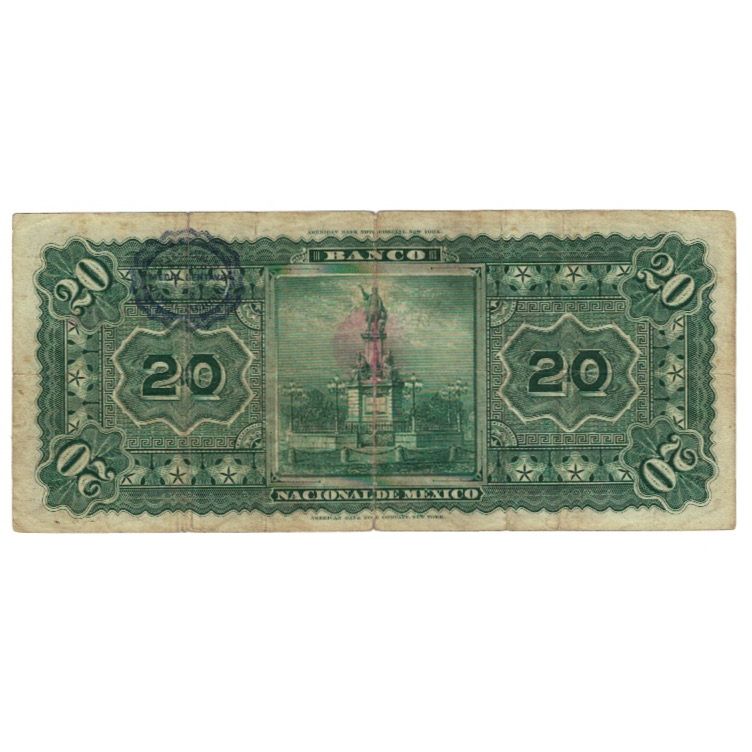 Billete, 20 Pesos, 1905, México, 1905-08-01, KM:S259c, BC