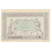 France, 2 Francs, 1917-1919 Army Treasury, SUP, Fayette:VF5.4, KM:M3