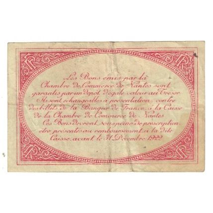 France, Nantes, 50 Centimes, 1922, EF(40-45), Pirot:88-3
