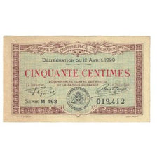 França, Chambéry, 50 Centimes, 1920, UNC(63), Pirot:44-11