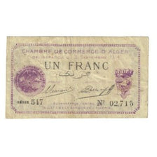 Banknote, Algeria, Chamber of Commerce, Alger, 1 Franc, Chambre de Commerce