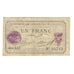 Banknote, Algeria, Chamber of Commerce, Alger, 1 Franc, Chambre de Commerce