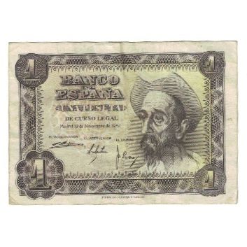Banknote, Spain, 1 Peseta, 1951, 1951-11-19, KM:139a, EF(40-45)