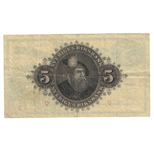 Banconote, Svezia, 5 Kronor, 1944, KM:33aa, BB