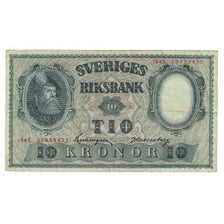 Biljet, Zweden, 10 Kronor, 1945, KM:43a, TTB