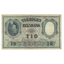 Billete, 10 Kronor, 1943, Suecia, KM:43a, MBC