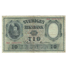 Billete, 10 Kronor, 1943, Suecia, KM:43a, MBC
