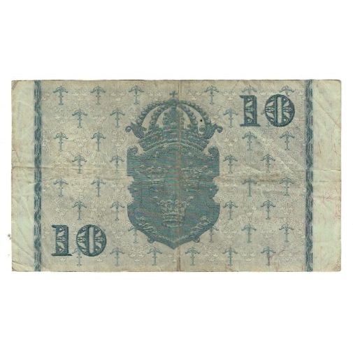 Billete, 10 Kronor, 1943, Suecia, KM:43a, MBC