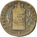 France, 2 sols aux balances daté, 1793, Rouen, VG(8-10), Bronze, KM 621.3