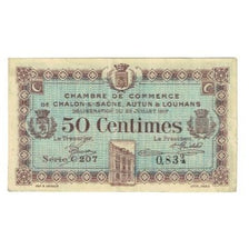 France, Chalon-s-/-Saône, Autun & Louhans, 50 Centimes, 1917, Chambre de