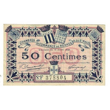 France, Rennes et Saint-Malo, 50 Centimes, 1915, SPL, Pirot:105-13