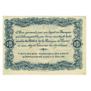 France, Rochefort-sur-Mer, 25 Centimes, Chambre de Commerce, EF(40-45)
