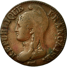 Moneta, Francia, Dupré, 5 Centimes, 1795, Paris, MB, Bronzo, KM:635.1