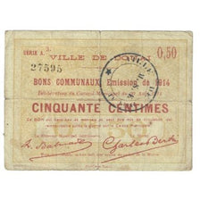 France, Douai, 50 Centimes, 1914, EF(40-45), Pirot:59-722