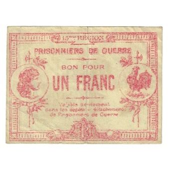 France, Serres-Carpentras, 1 Franc, 1914-1918, Prisonniers de Guerre, TTB