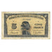 Nota, África Ocidental Francesa, 5 Francs, 1942, 1942-12-14, KM:28b, VF(30-35)