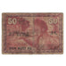 Banknot, FRANCUSKIE INDOCHINY, 50 Cents, Undated (1939), KM:87c, VF(20-25)