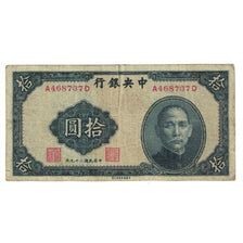 Banknote, China, 10 Yüan, 1940, KM:228, VF(20-25)