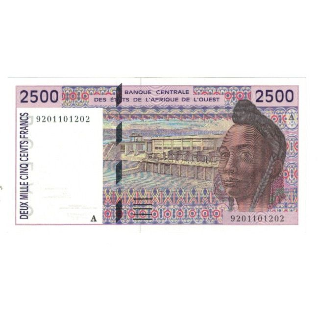Banknote, West African States, 2500 Francs, KM:112Aa, UNC(65-70)