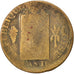 France, Sol aux balances non daté, 1793, Metz, VG(8-10), Bronze, KM:620.1
