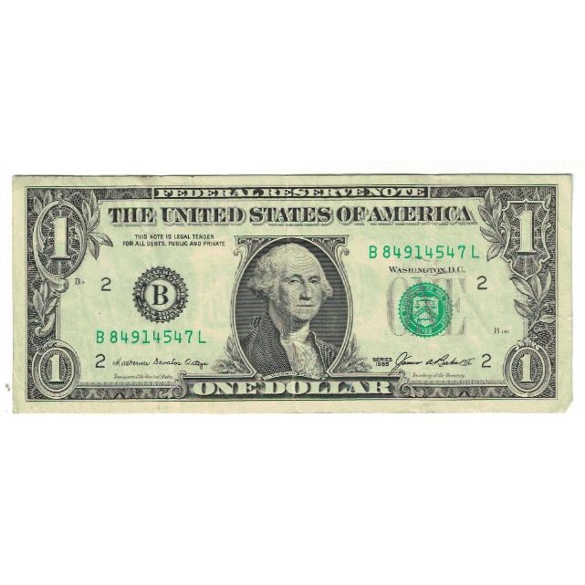 Billete, One Dollar, 1985, Estados Unidos, MBC