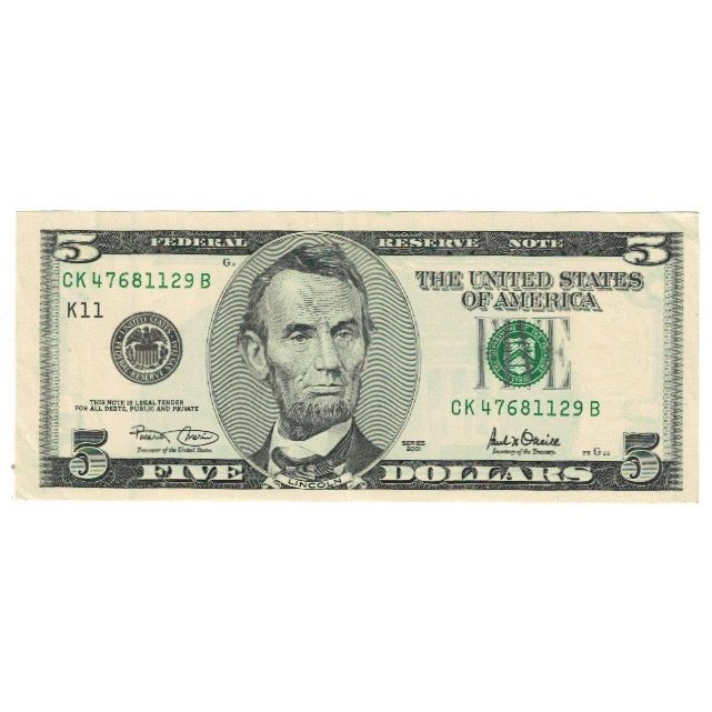 Banknot, USA, Five Dollars, 2001, UNC(65-70)