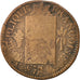 France, Sol aux balances françoise, 1793, Strasbourg, VG(8-10), Bronze, KM 619.4