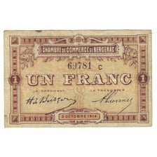 França, Bergerac, 1 Franc, 1914, Chambre de Commerce, EF(40-45), Pirot:24-14