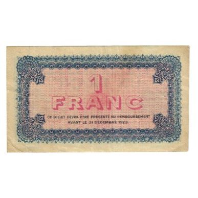 France, Lyon, 1 Franc, 1921, EF(40-45), Pirot:77-25
