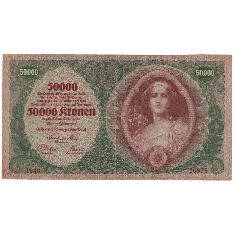 Banknote, Austria, 50,000 Kronen, 1922, 1922-01-02, KM:80, EF(40-45)