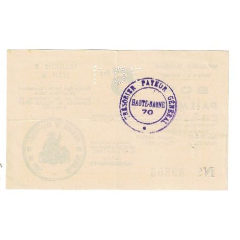 France, Gray et Vesoul, 5 Francs, 1940, SUP
