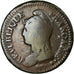 Moneda, Francia, Dupré, Decime, 1796, Metz, BC, Bronce, KM:645.2, Gadoury:185