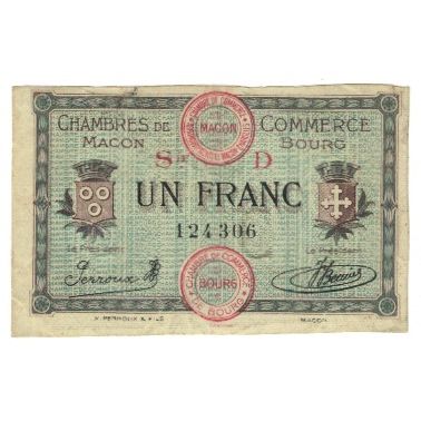 France, Macon, 1 Franc, 1917, EF(40-45)