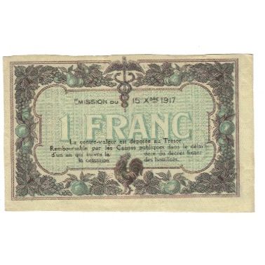 France, Macon, 1 Franc, 1917, EF(40-45)
