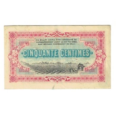 France, Cognac, 50 Centimes, 1917, EF(40-45), Pirot:49-1
