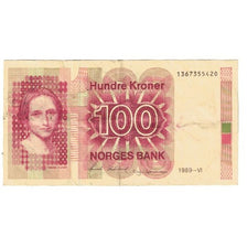 Billete, 100 Kroner, 1988, Noruega, KM:43d, MBC