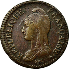 Coin, France, Dupré, Decime, 1799, Strasbourg, VF(30-35), Bronze, KM:644.4