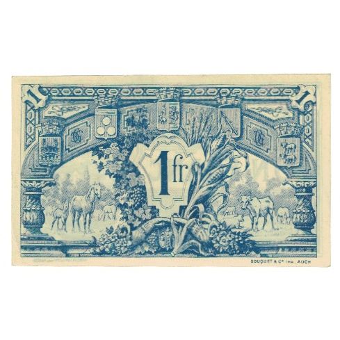 France, Gers, 1 Franc, 1914, AU(55-58), Pirot:15-7