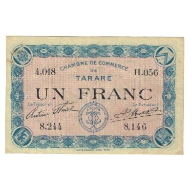 France, Tarare, 1 Franc, 1920, AU(55-58), Pirot:119-27
