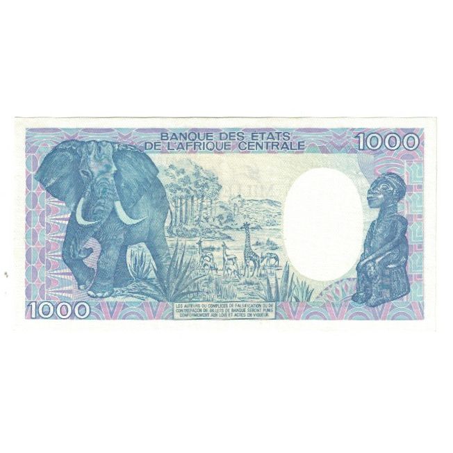 Biljet, Republiek Congo, 1000 Francs, KM:9, NIEUW