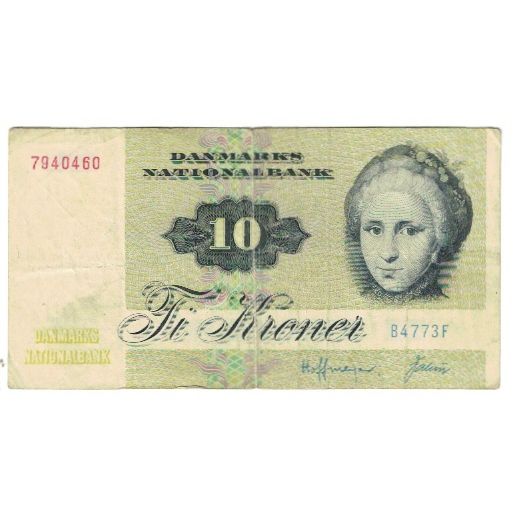 Biljet, Denemarken, 10 Kroner, 1975, KM:48e, TTB