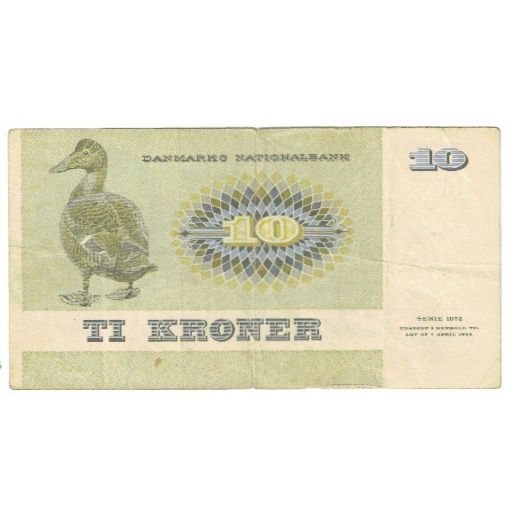 Biljet, Denemarken, 10 Kroner, 1975, KM:48e, TTB