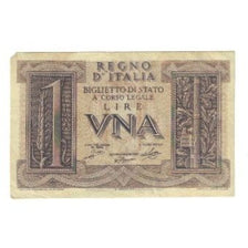Banknote, Italy, 1 Lira, KM:26, EF(40-45)