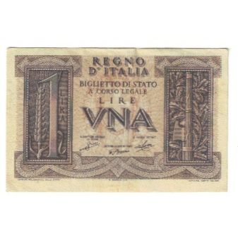 Geldschein, Italien, 1 Lira, KM:26, SS