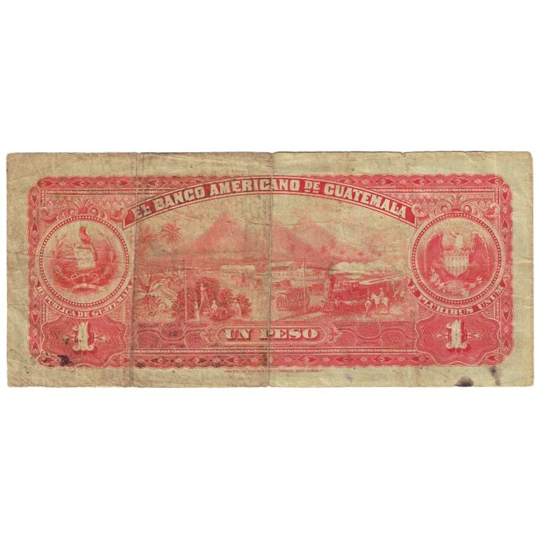Billete, 1 Peso, 1918, Guatemala, 1918-06-25, KM:S111b, BC
