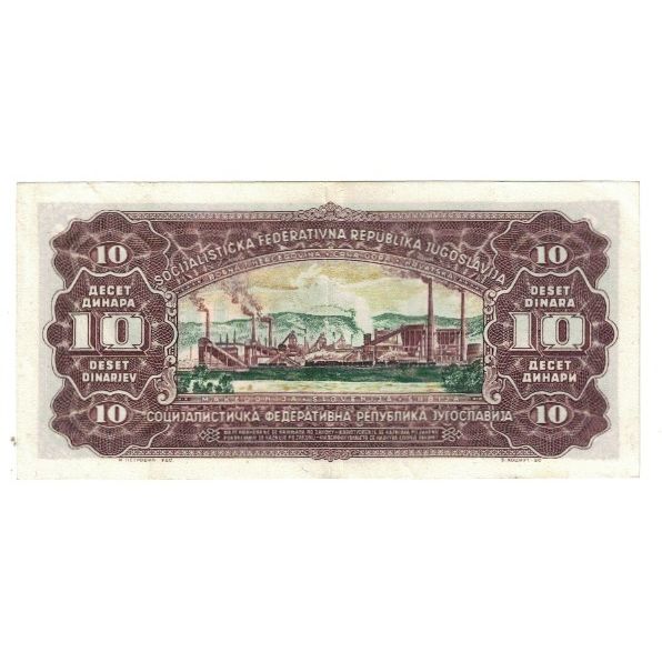 Billet, Yougoslavie, 10 Dinara, 1965, 1965-08-01, KM:78a, SUP