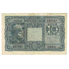 Banknote, Italy, 10 Lire, KM:32a, VF(30-35)