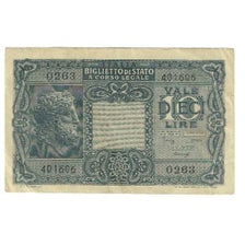 Banknote, Italy, 10 Lire, KM:32a, VF(30-35)